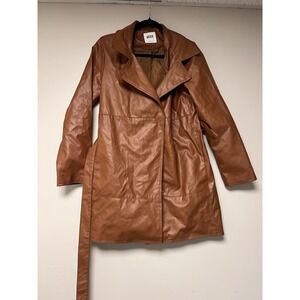 Miss Selfie Retro Boho Women's Leather‎ Coat Size L Vintage Western Punk